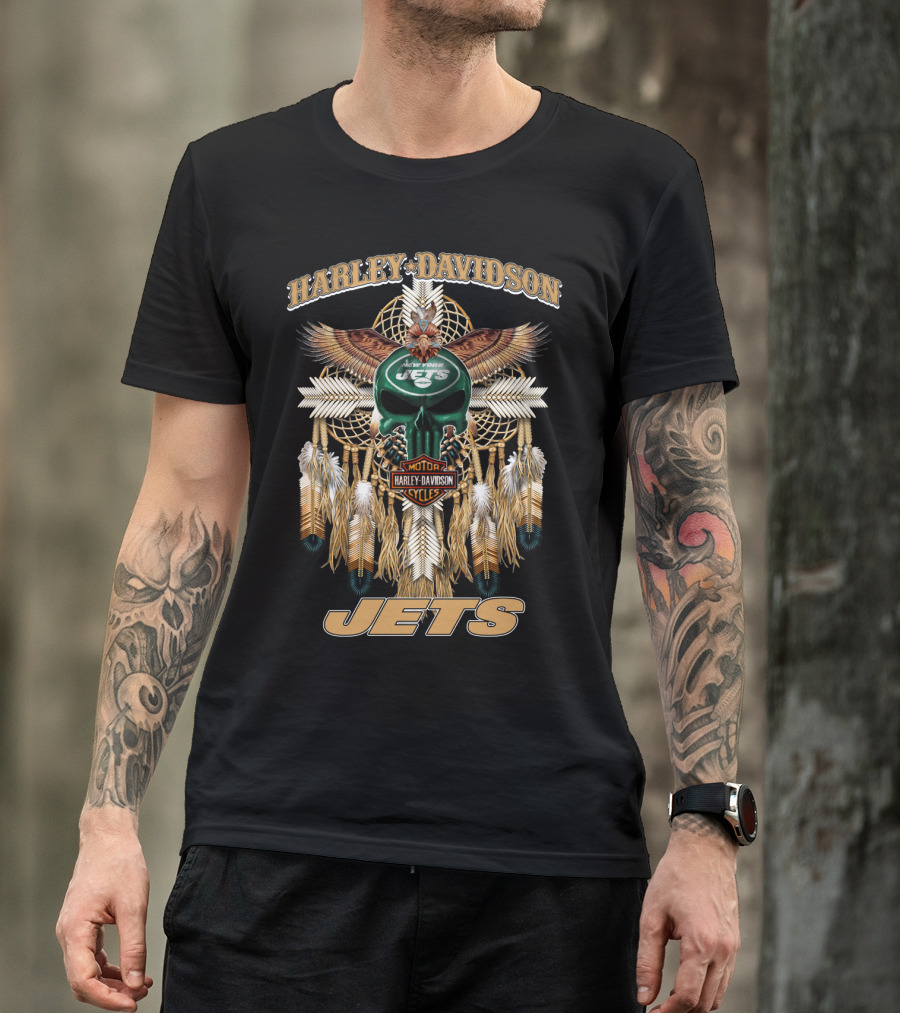 Harley Davidson Motorcycles New York Jets T-Shirt