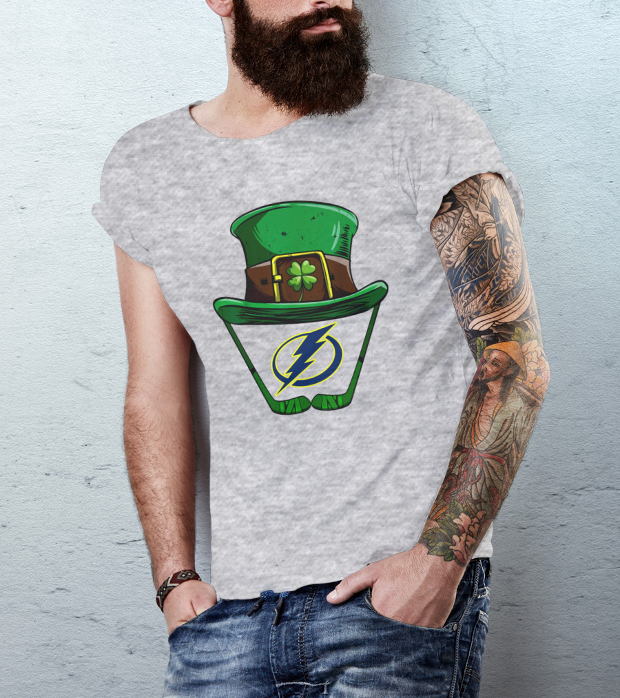 Tampa Bay Lightning St. Patrick's Day Hockey Hat T-Shirt