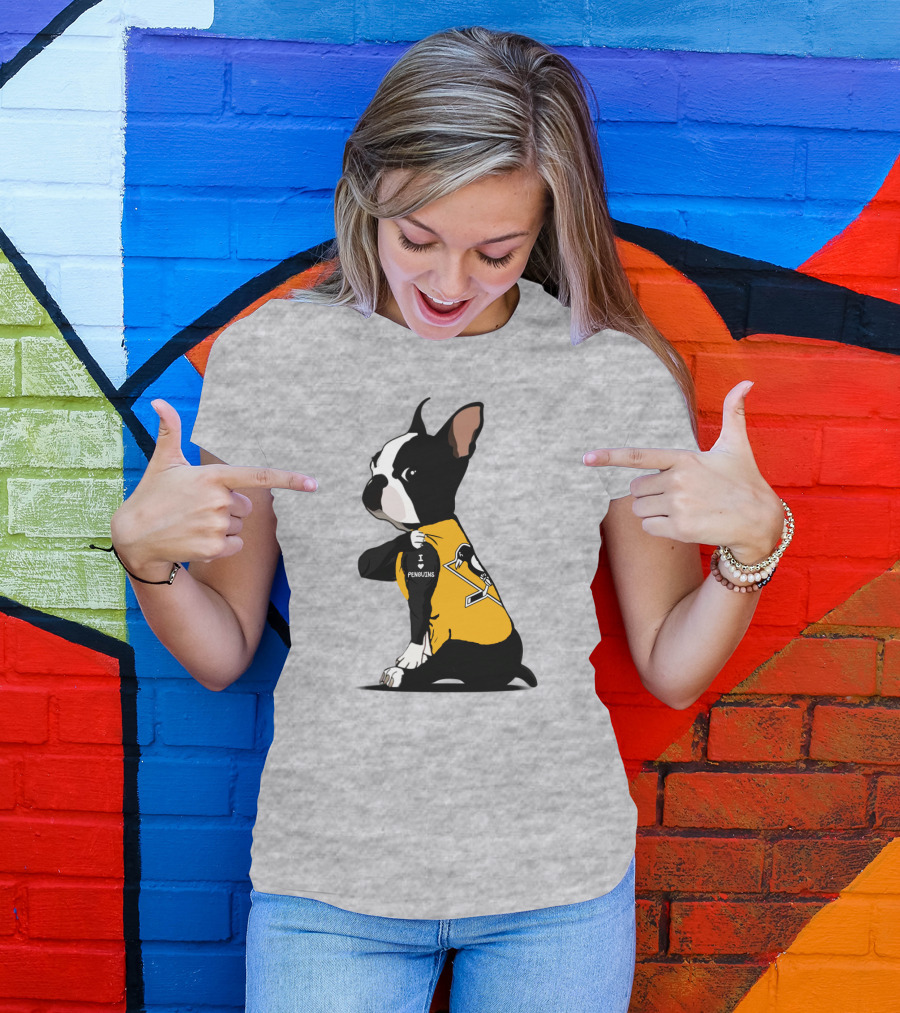 Pittsburgh Penguins Bulldog Hockey Fan Love T-Shirt