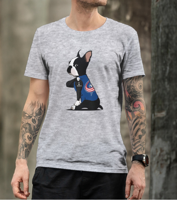 Columbus Blue Jackets Bulldog I Love Jackets T-Shirt