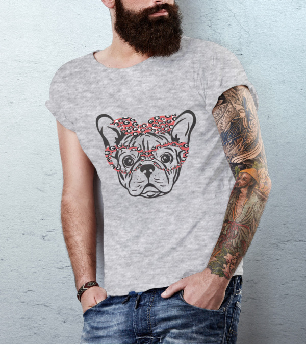 Bulldog Georgia Bulldogs G Pattern Glasses T-Shirt