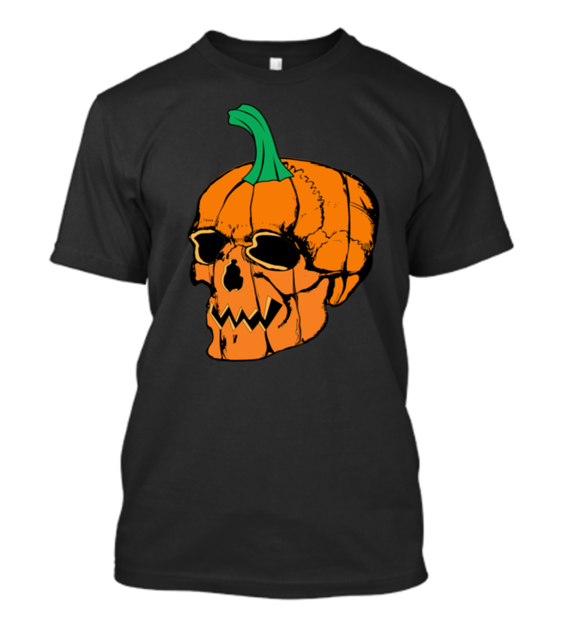 Skull Pumpkin Halloween Mashup T-Shirt