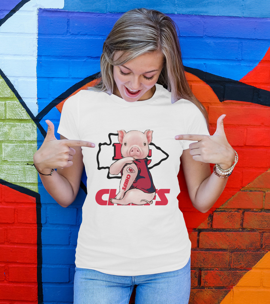 Pig Chiefs Kansas City Football Fan Animal T-Shirt