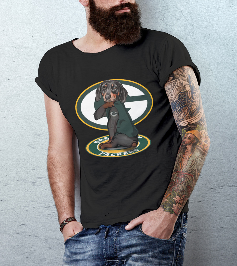 Green Bay Packers Dachshund Nfl Fan Gear T-Shirt