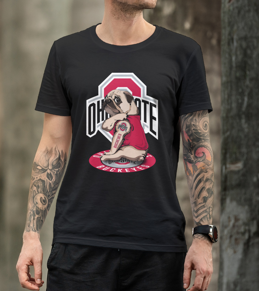 Ohio State Buckeyes Pug T-Shirt