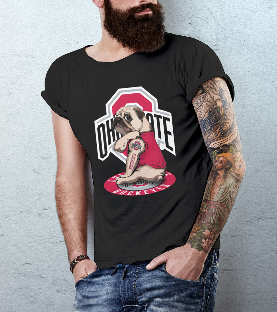 Ohio State Buckeyes Pug T-Shirt