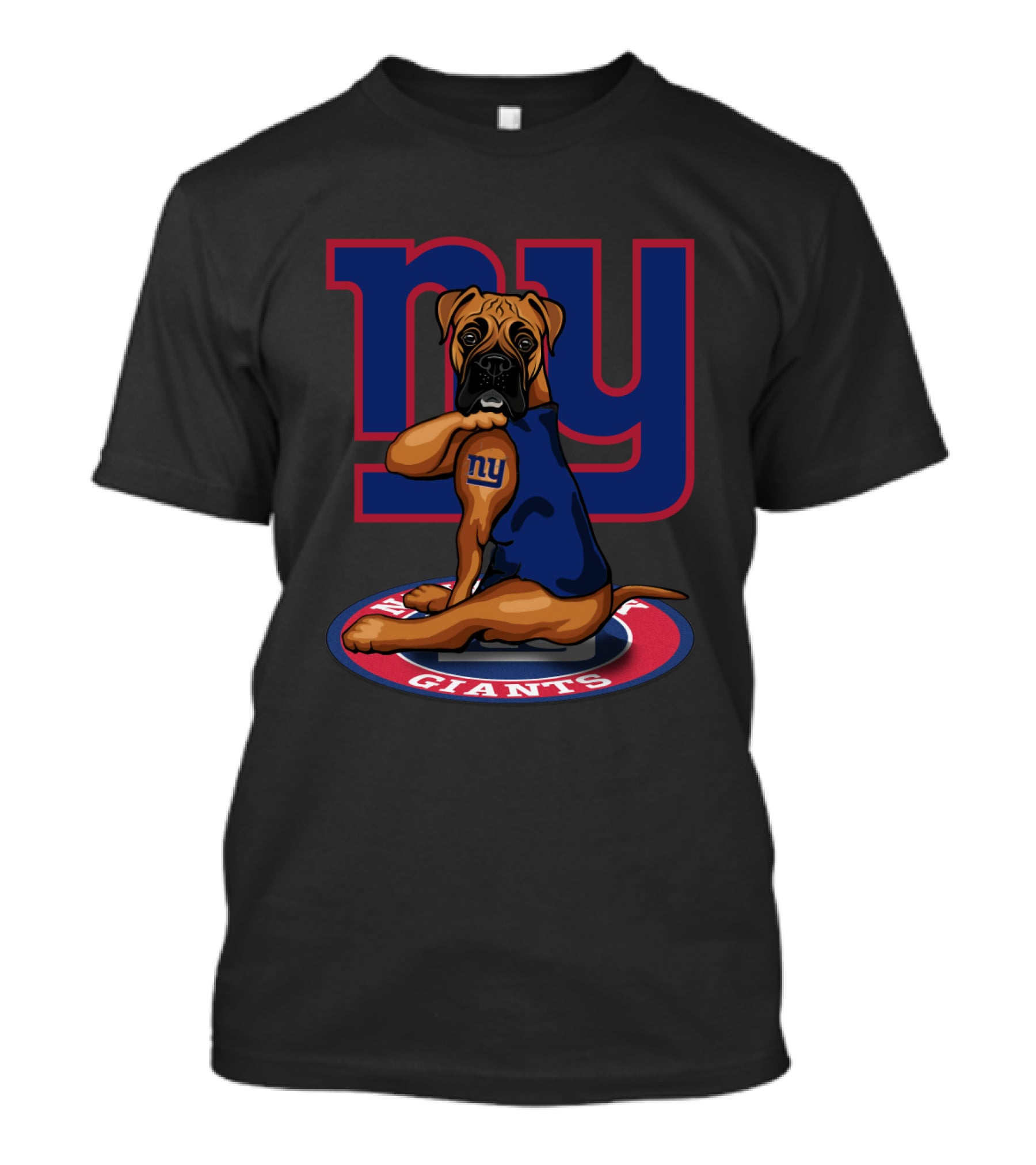 Ny Giants Boxer Dog T-Shirt