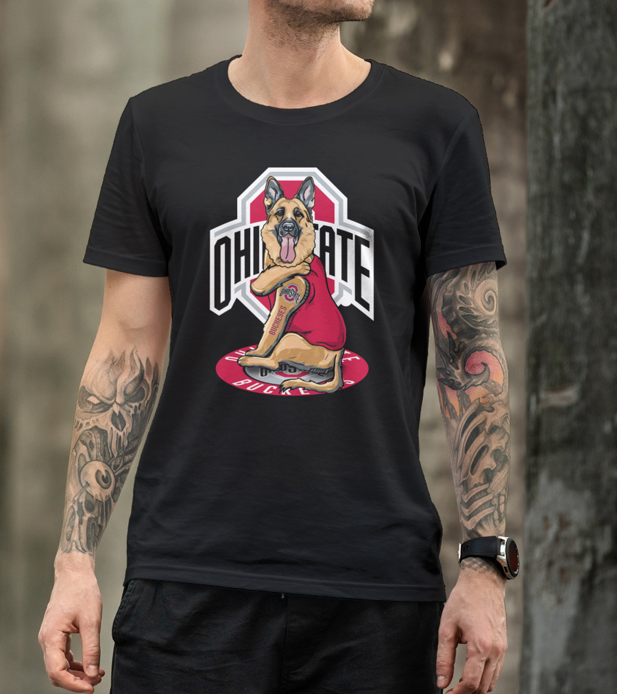 Ohio State Buckeyes German Shepherd T-Shirt