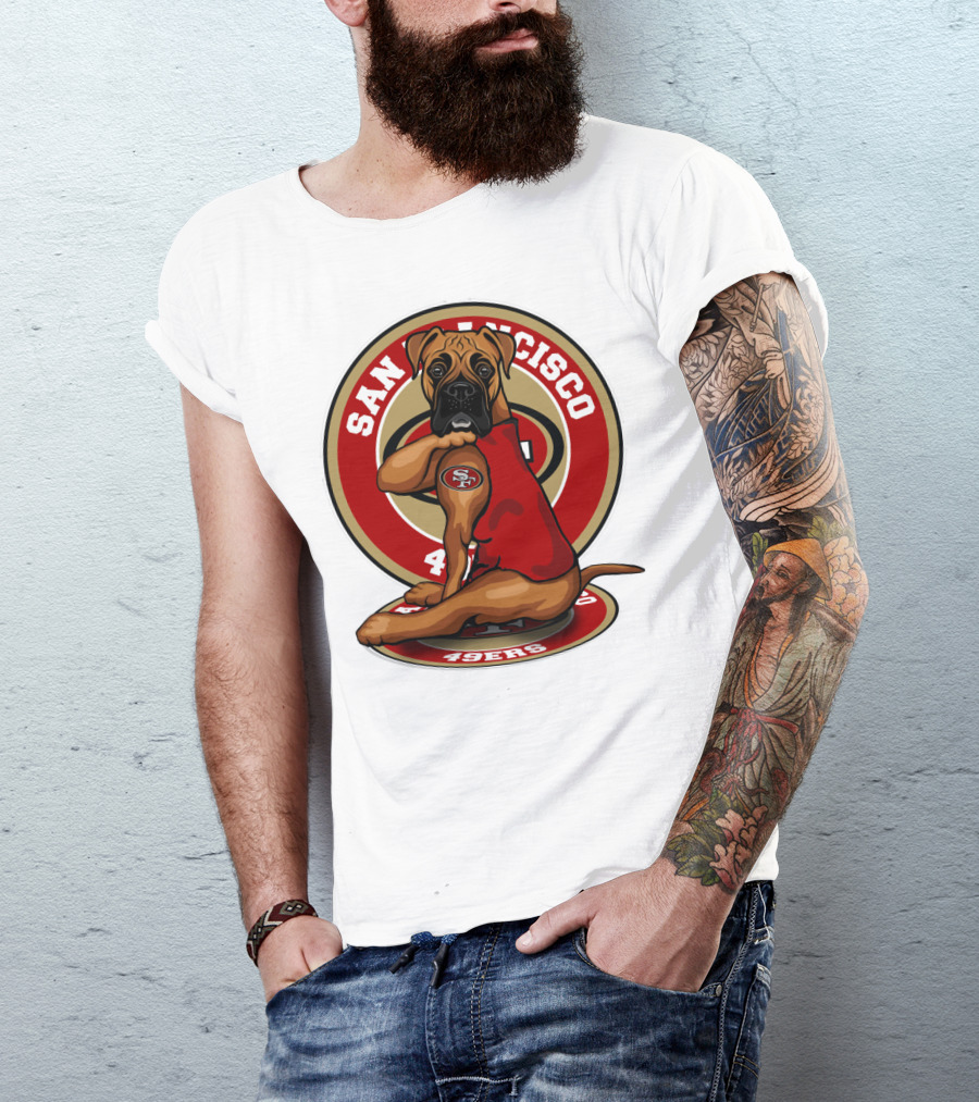 San Francisco 49ers Boxer Dog Nfl Team T-Shirt