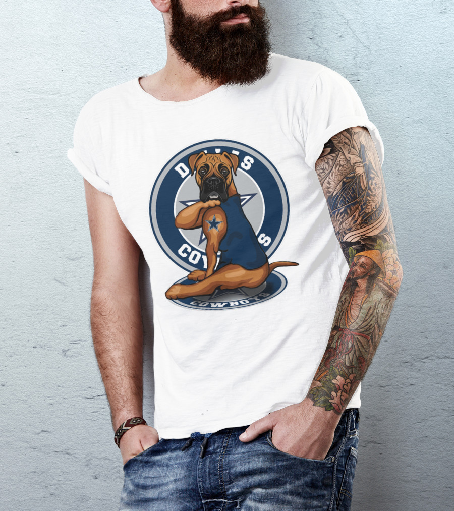 Dallas Cowboys Boxer Dog Star T-Shirt