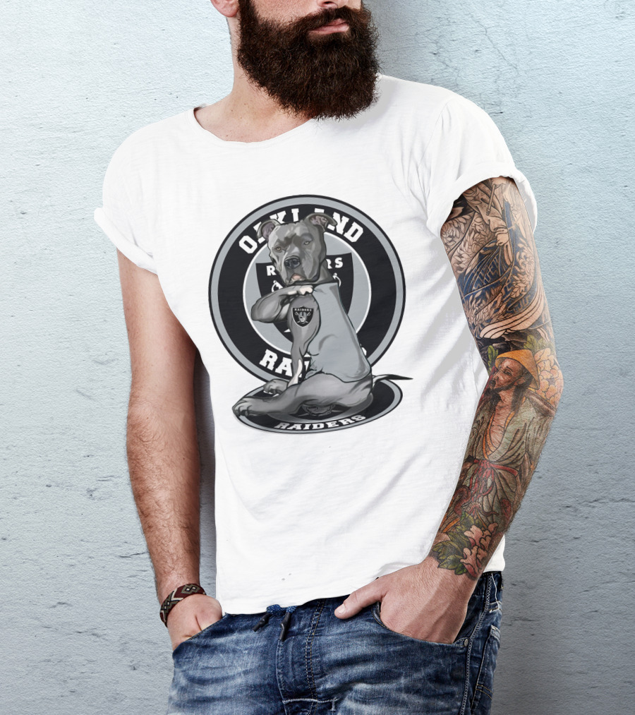 Oakland Raiders Pitbull Fan T-Shirt
