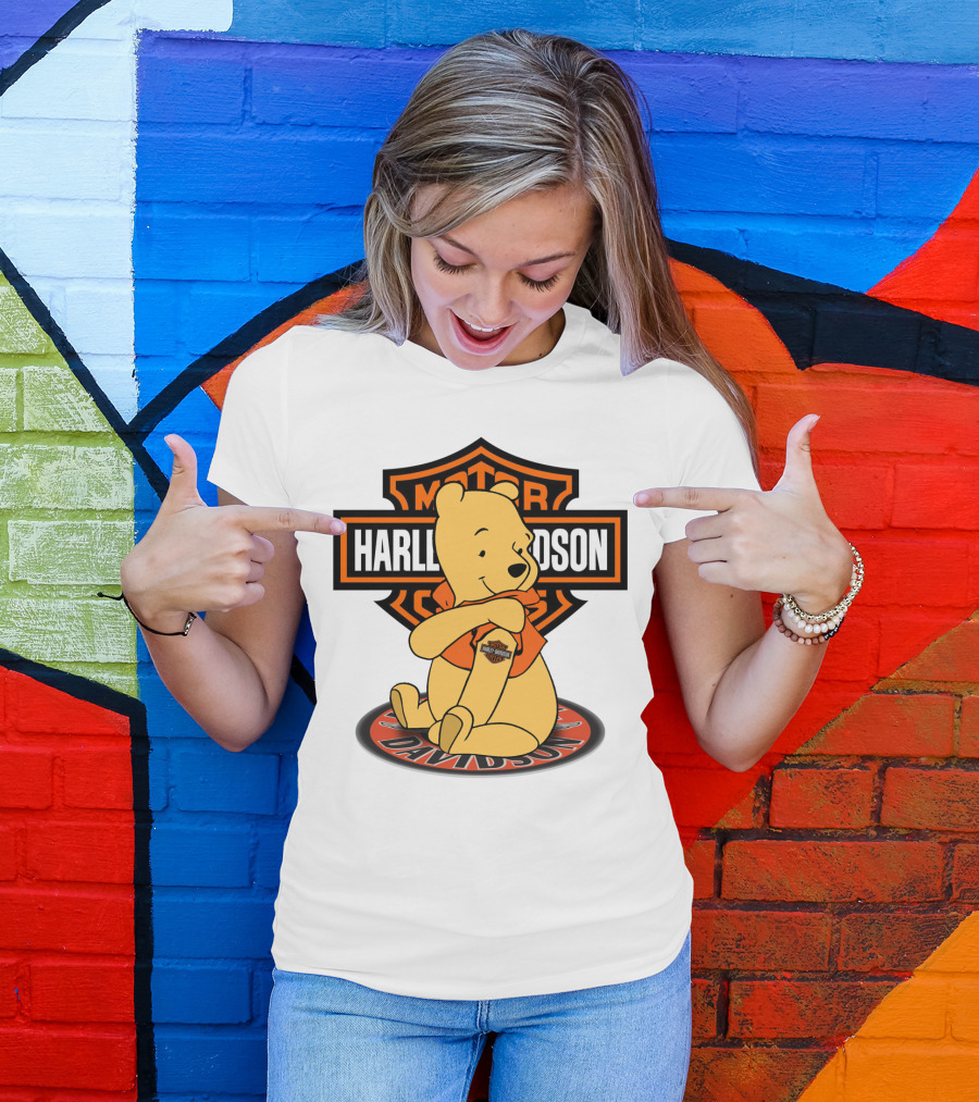 Harley Davidson Pooh Bear Iconic Motor Style T-Shirt