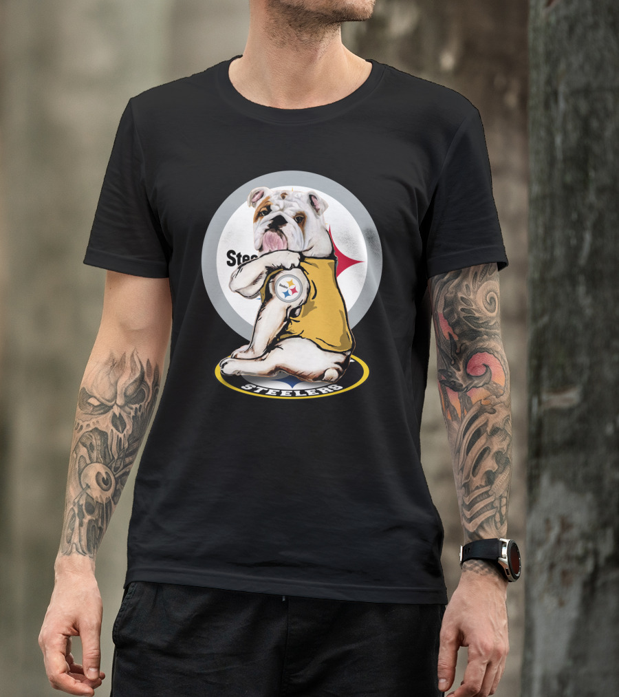 Steelers Bulldog Steelers Football T-Shirt