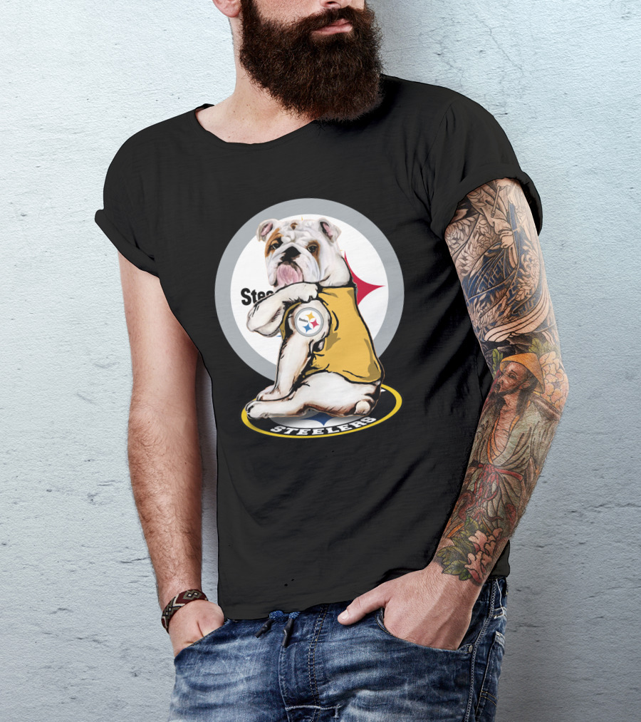 Steelers Bulldog Steelers Football T-Shirt