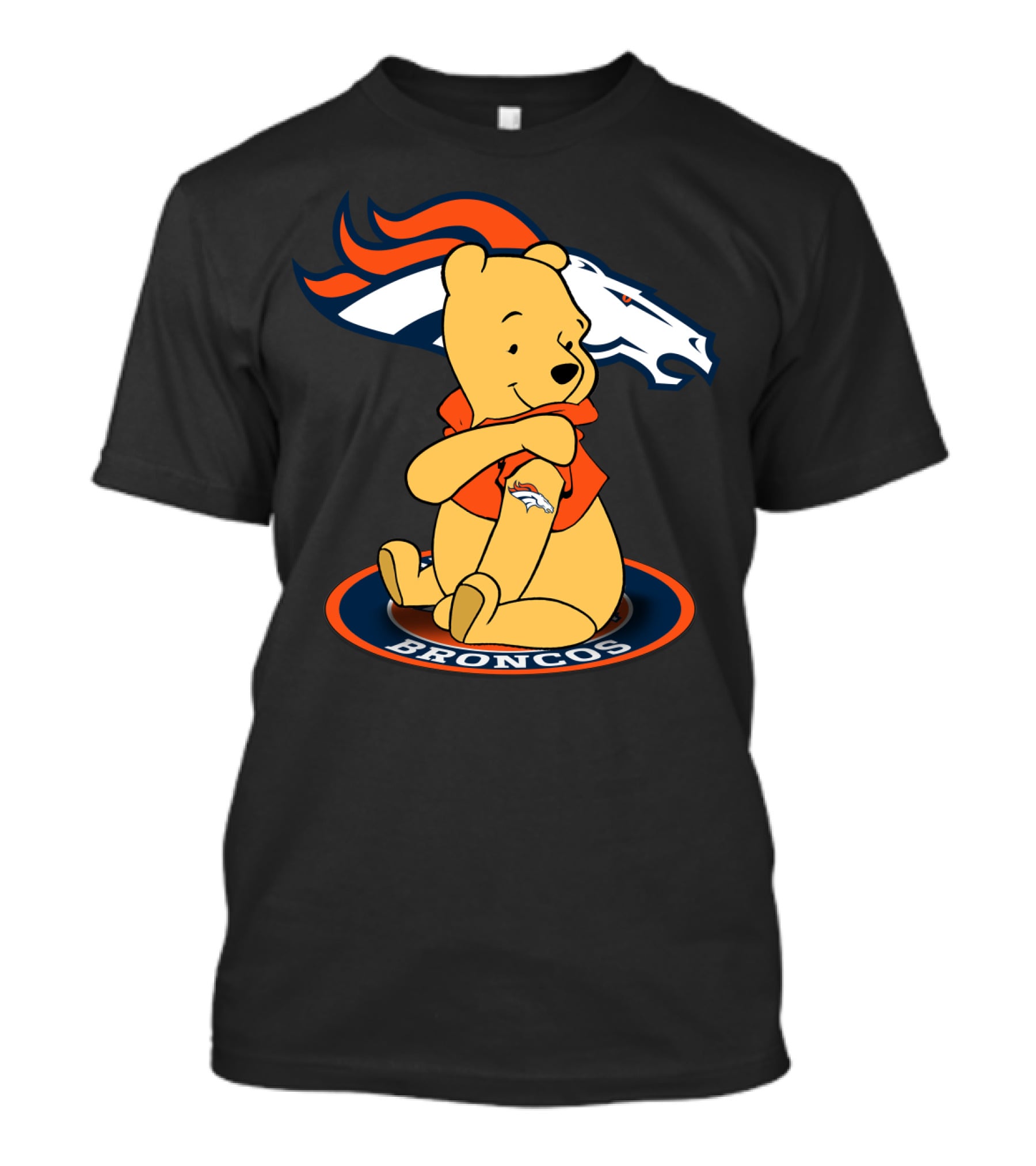 Broncos Pooh With Denver Broncos T-Shirt