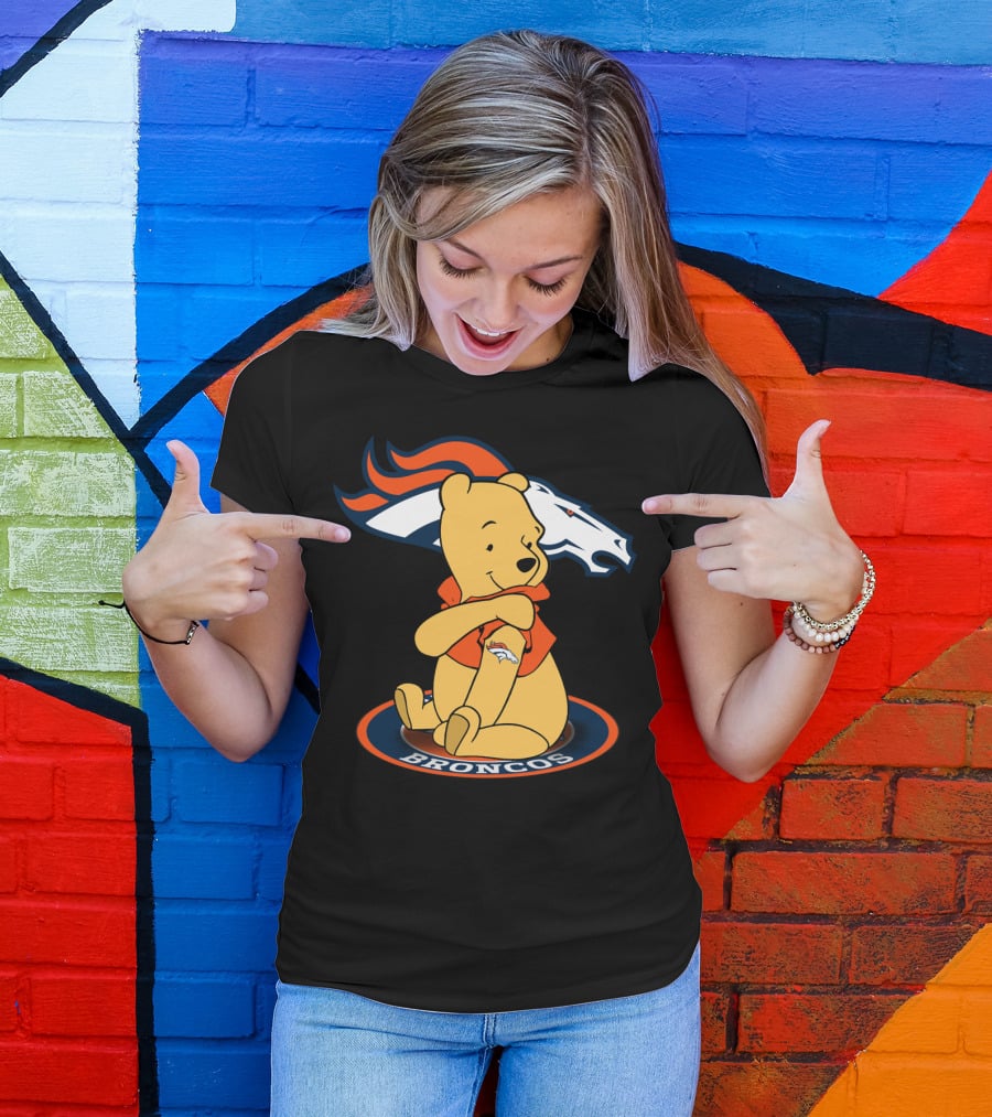 Broncos Pooh With Denver Broncos T-Shirt
