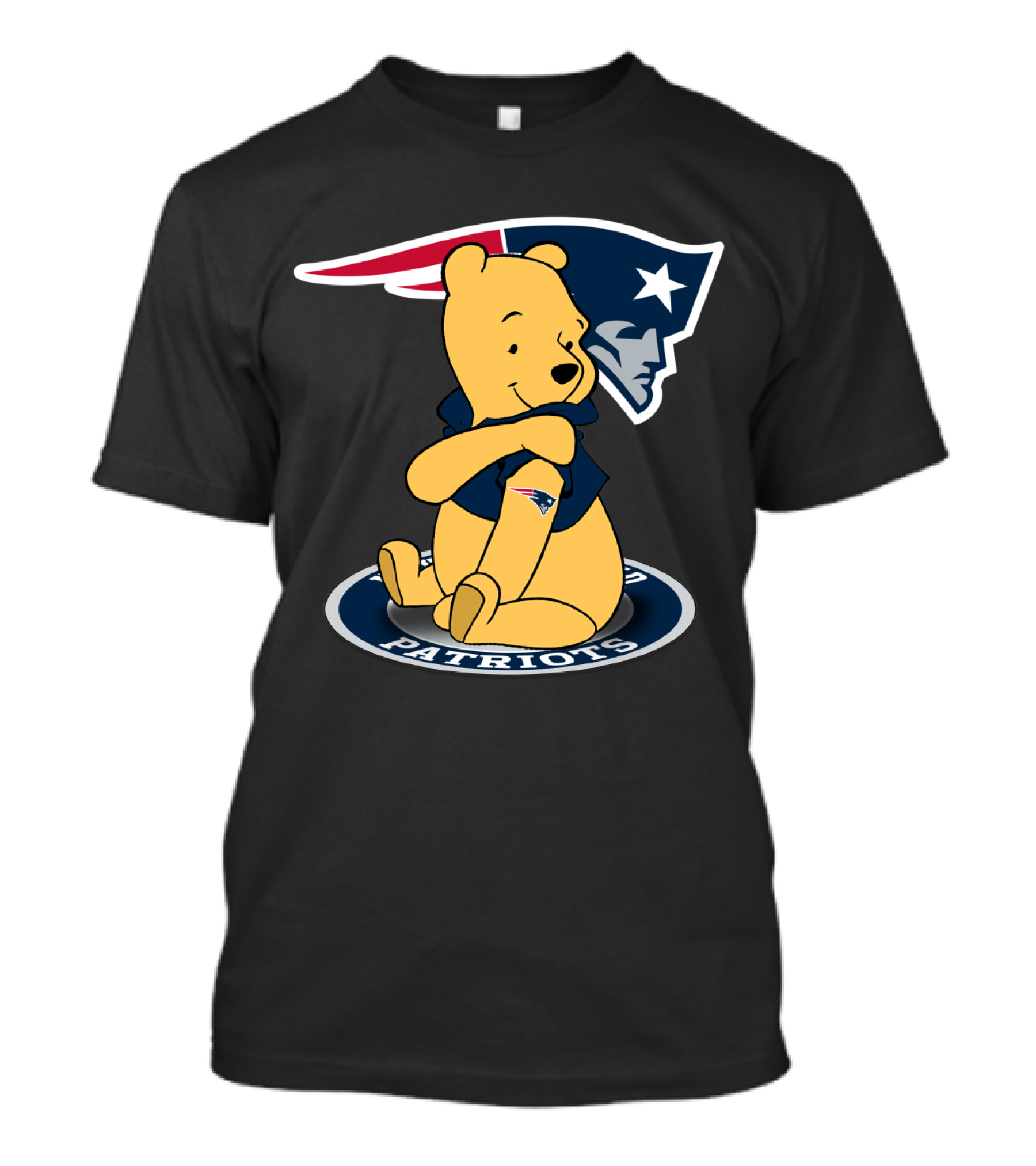 New England Patriots Football Crossover With Pooh T-Shirt