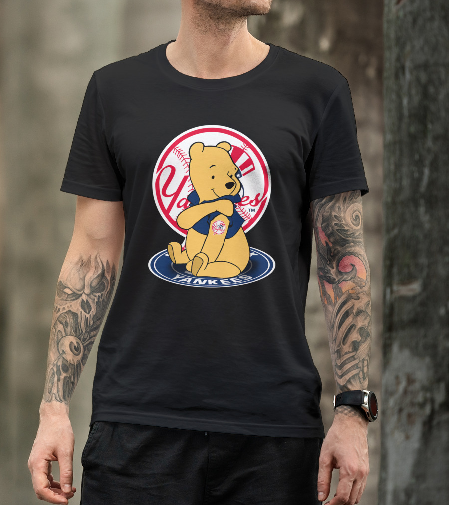 Yankees Pooh Bear Baseball Mashup T-Shirt