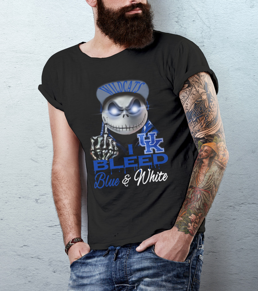 Wildcats I Bleed Blue & White Uk T-Shirt