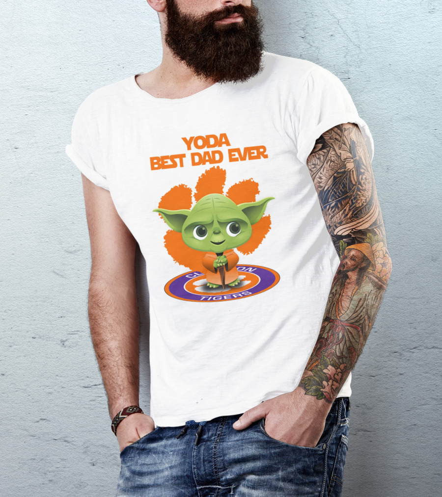 Yoda Best Dad Ever Clemson Tigers T-Shirt