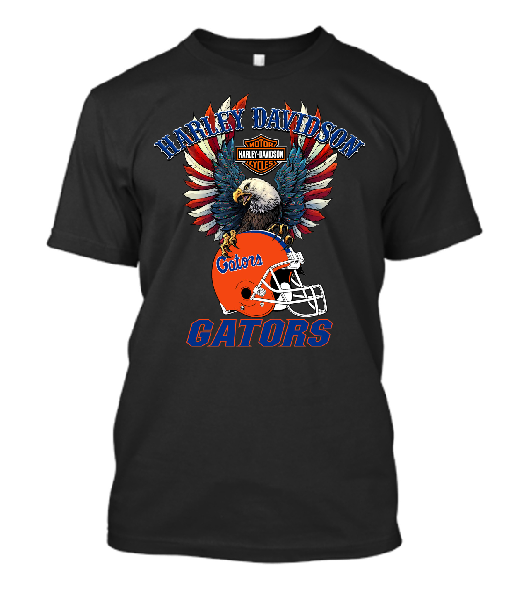 Harley Davidson Motorcycles Gators Ncaa Football T-Shirt