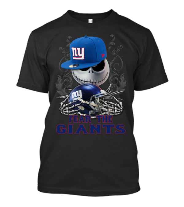 Fear The Giants New York Giants Skull Helmet Hat T-Shirt