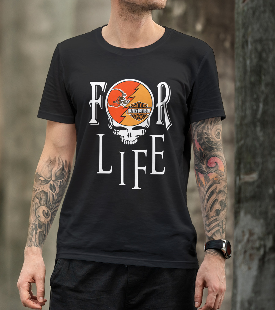 For Life Cleveland Browns Harley Davidson Nfl T-Shirt
