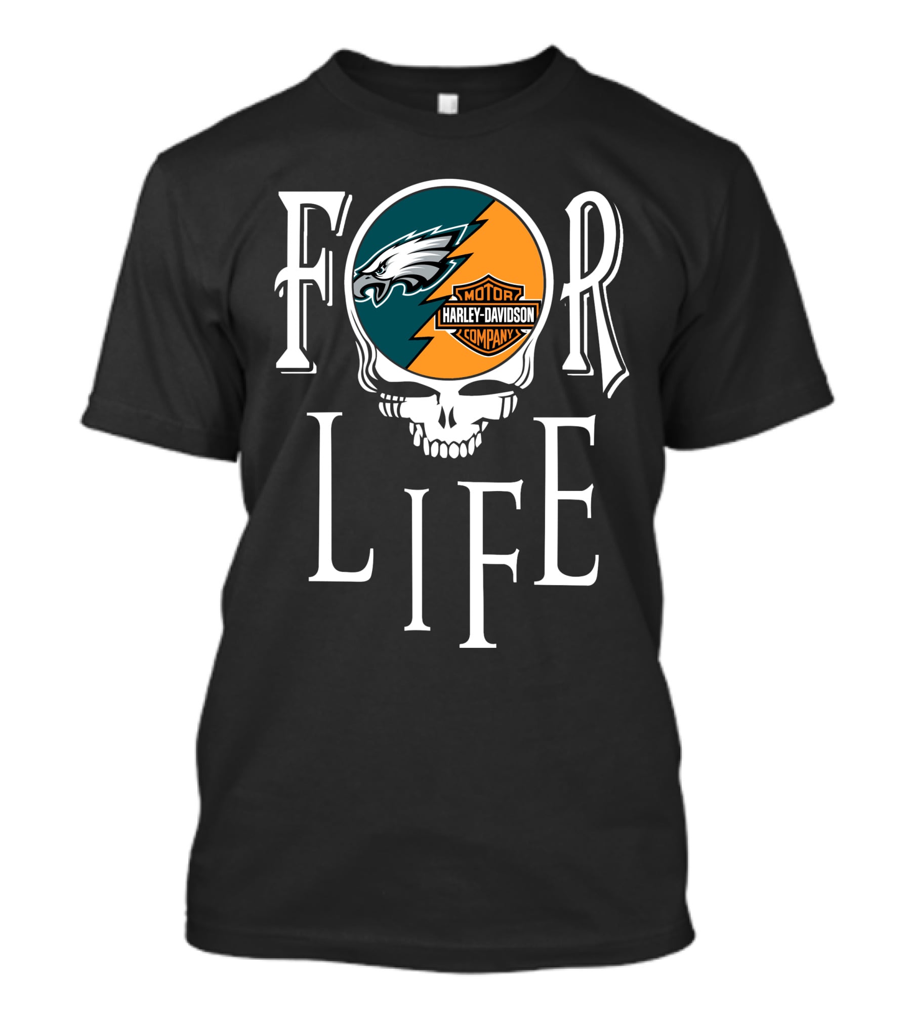 Philadelphia Eagles Harley Davidson Nfl For Life T-Shirt