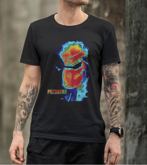 Predator Movie Thermal Vision Mask Pattern Warm-Tone Image T-Shirt