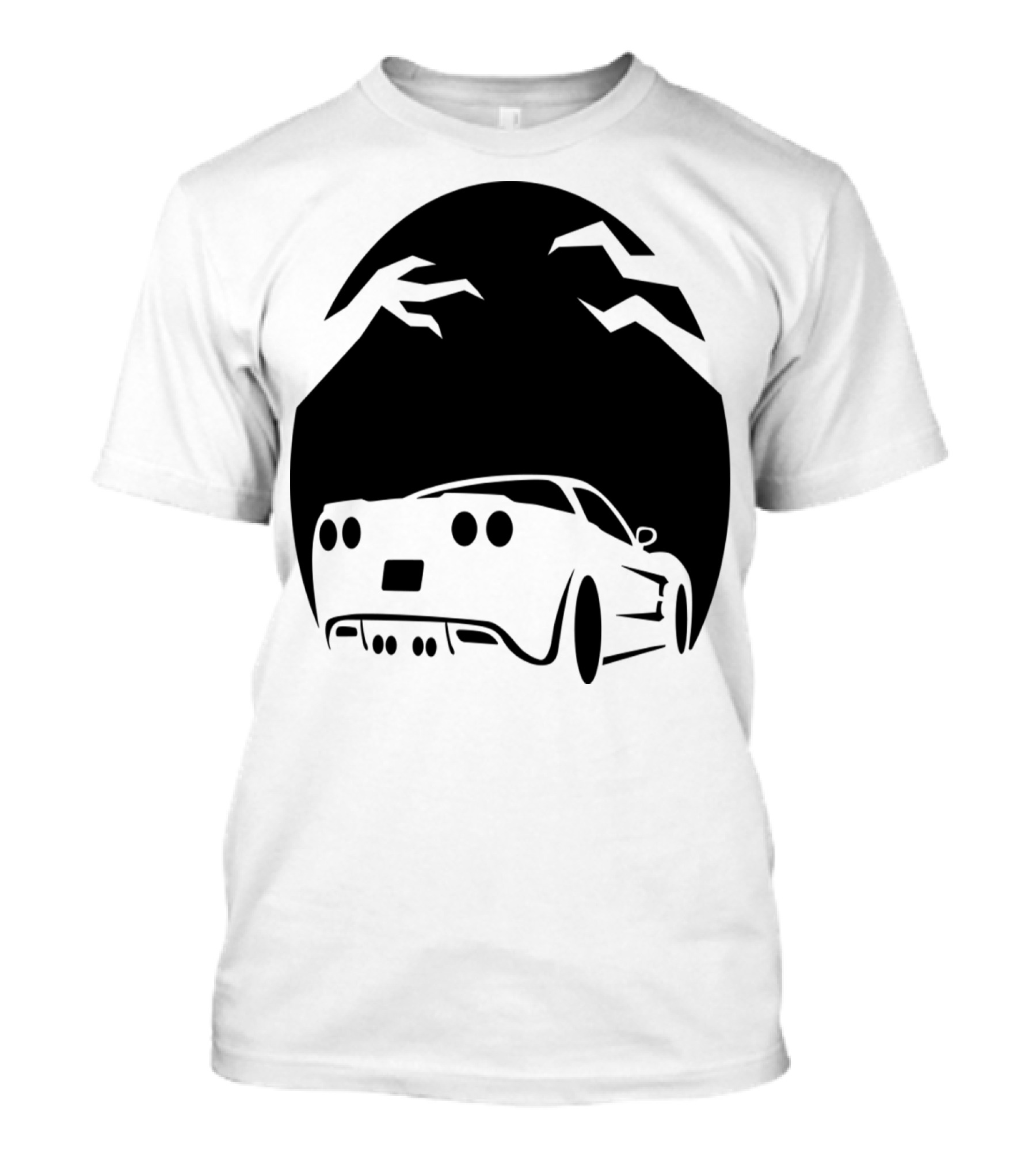 Halloween Pumpkin Car With Spooky Trees And Night Sky T-Shirt