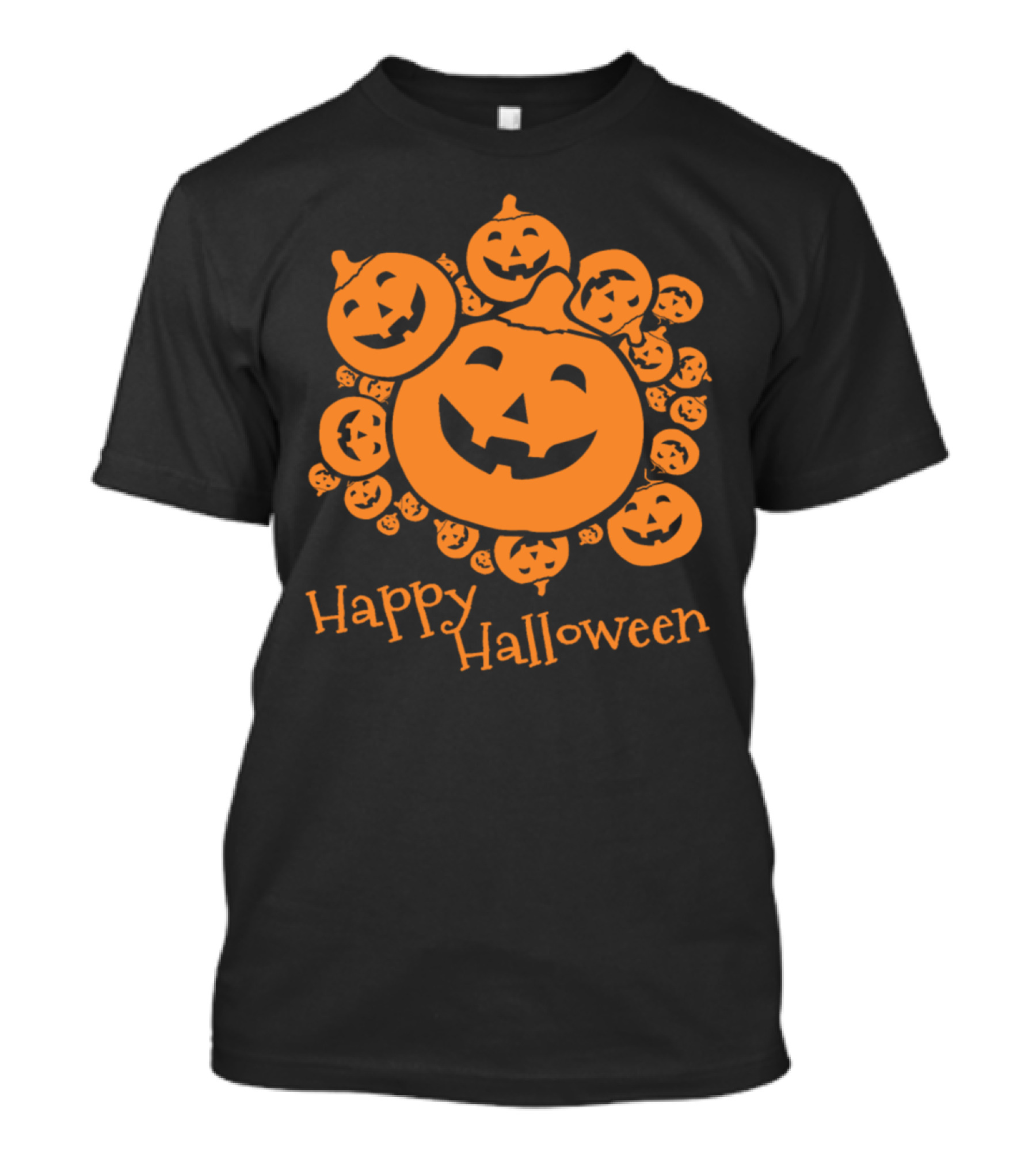 Happy Halloween Pumpkin Faces T-Shirt