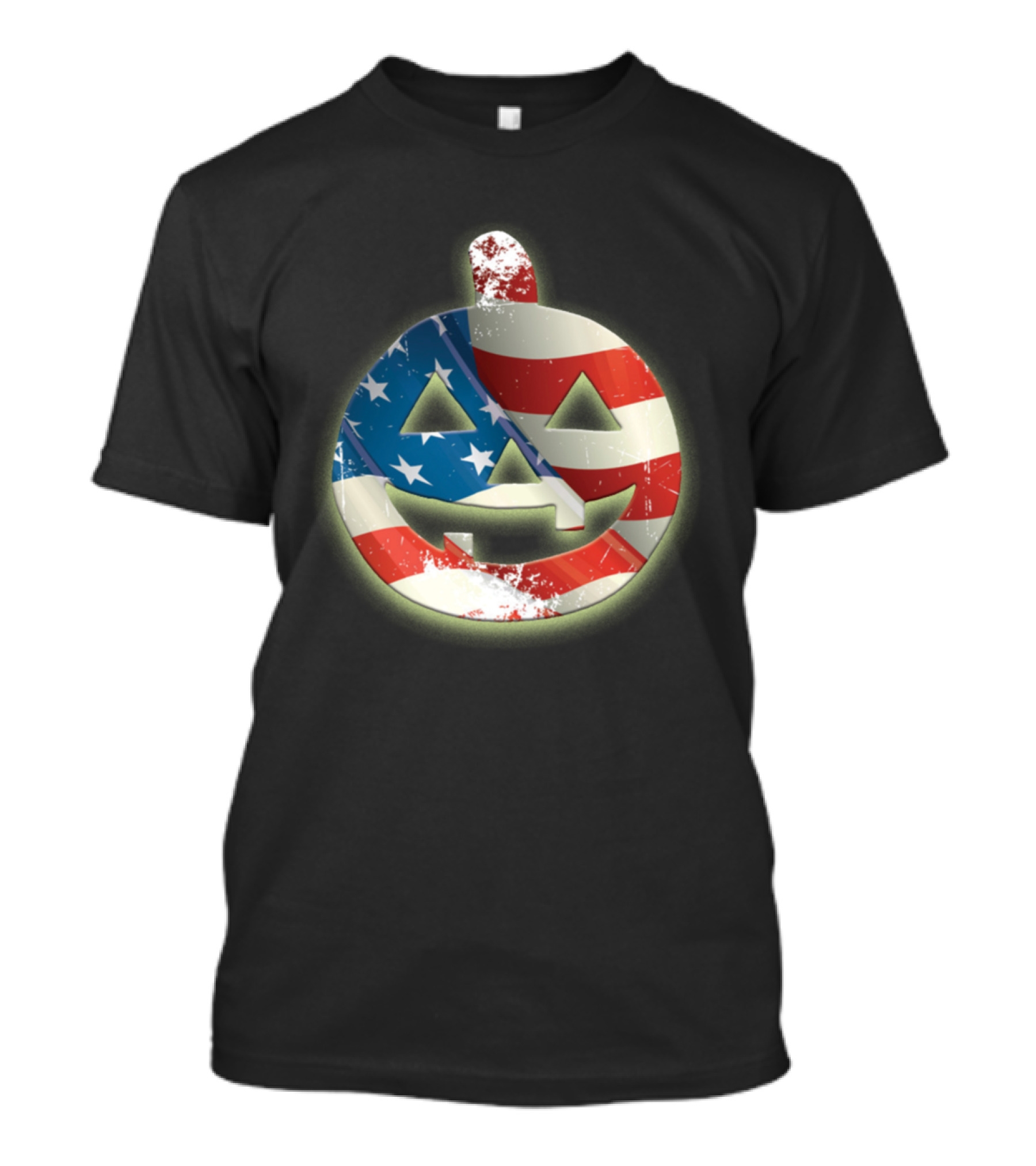 American Flag Pumpkin Face T-Shirt