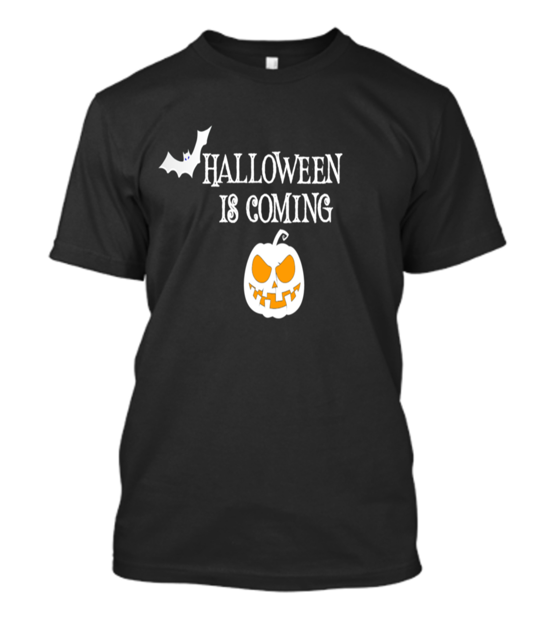 Halloween Is Coming Pumpkin Bat Spooky Jack O'Lantern T-Shirt