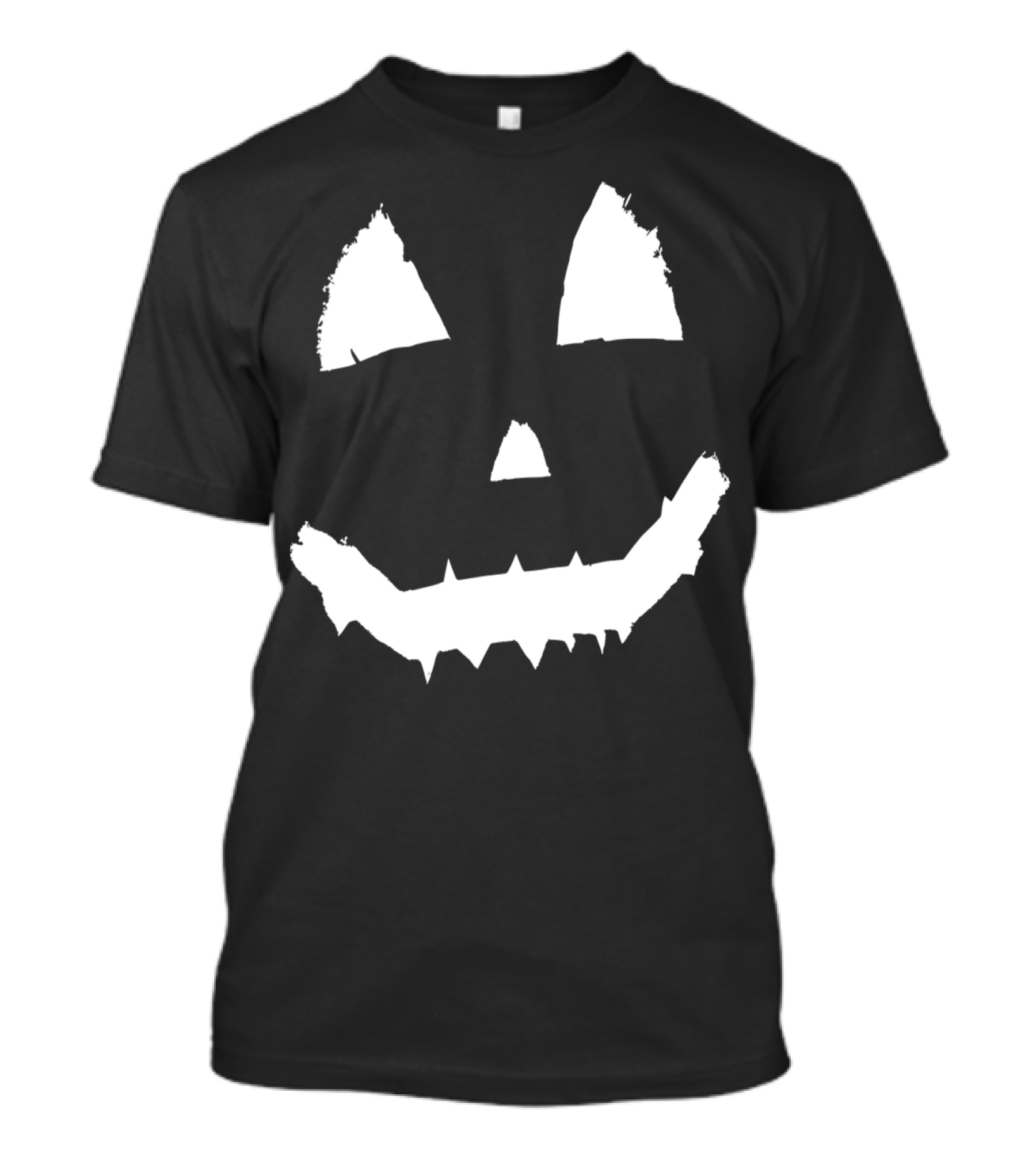 White Pumpkin Smile Jack-O'-Lantern Face T-Shirt