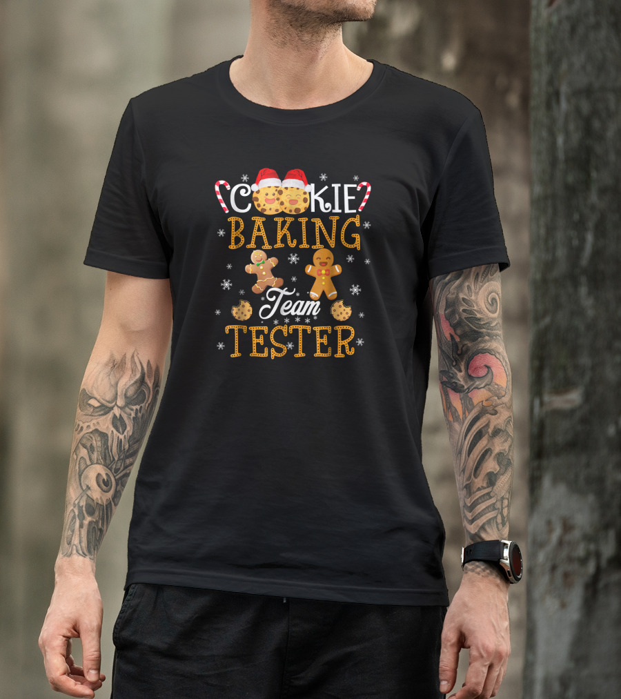 Cookie Baking Team Tester Gingerbread Characters Christmas T-Shirt