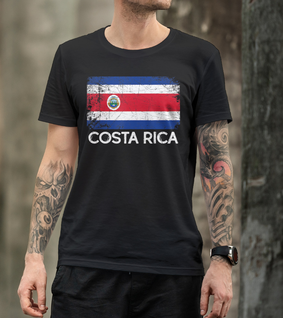 Costa Rican Flag Vintage Made In Costa Rica T-Shirt