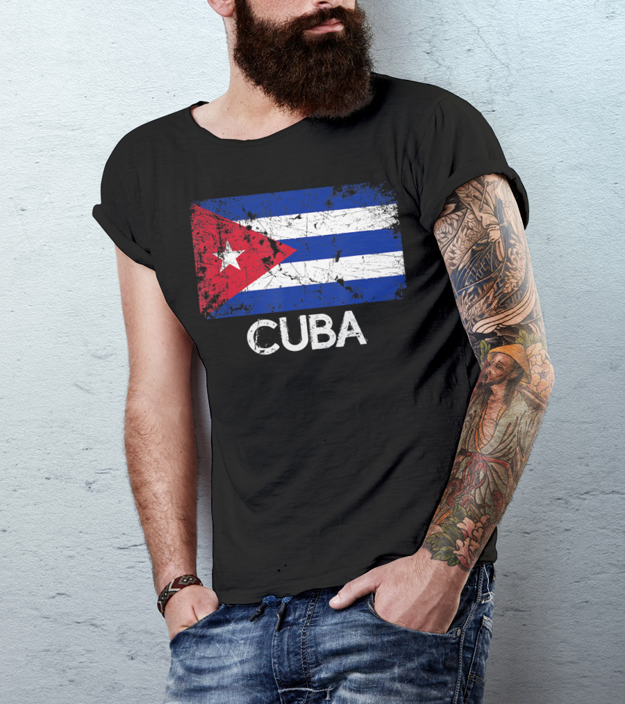 Cuban Flag Vintage Cuba T-Shirt