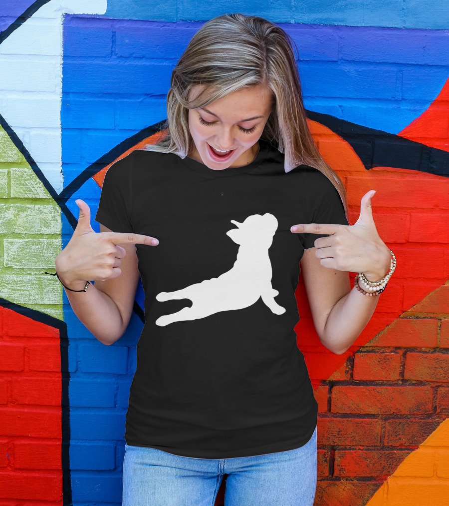 Funny French Bulldog Yoga Pose Cute French Bulldog T-Shirt