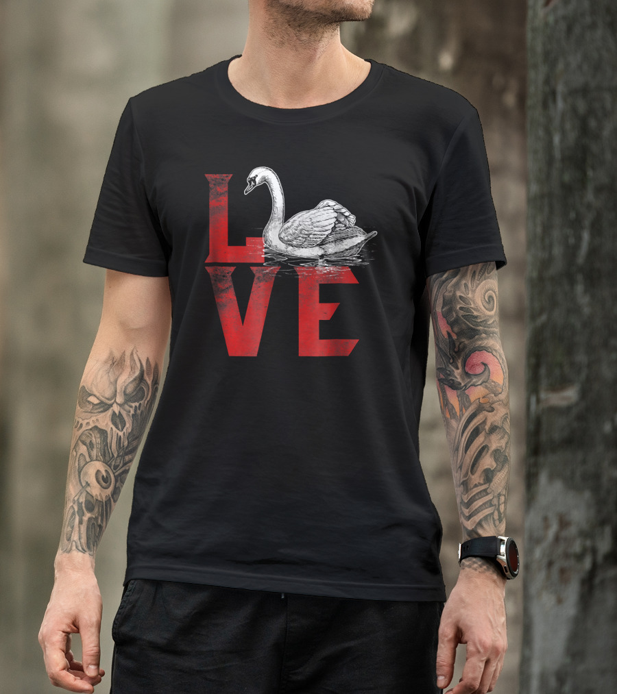 Love Swans Cute Waterbird Wild T-Shirt