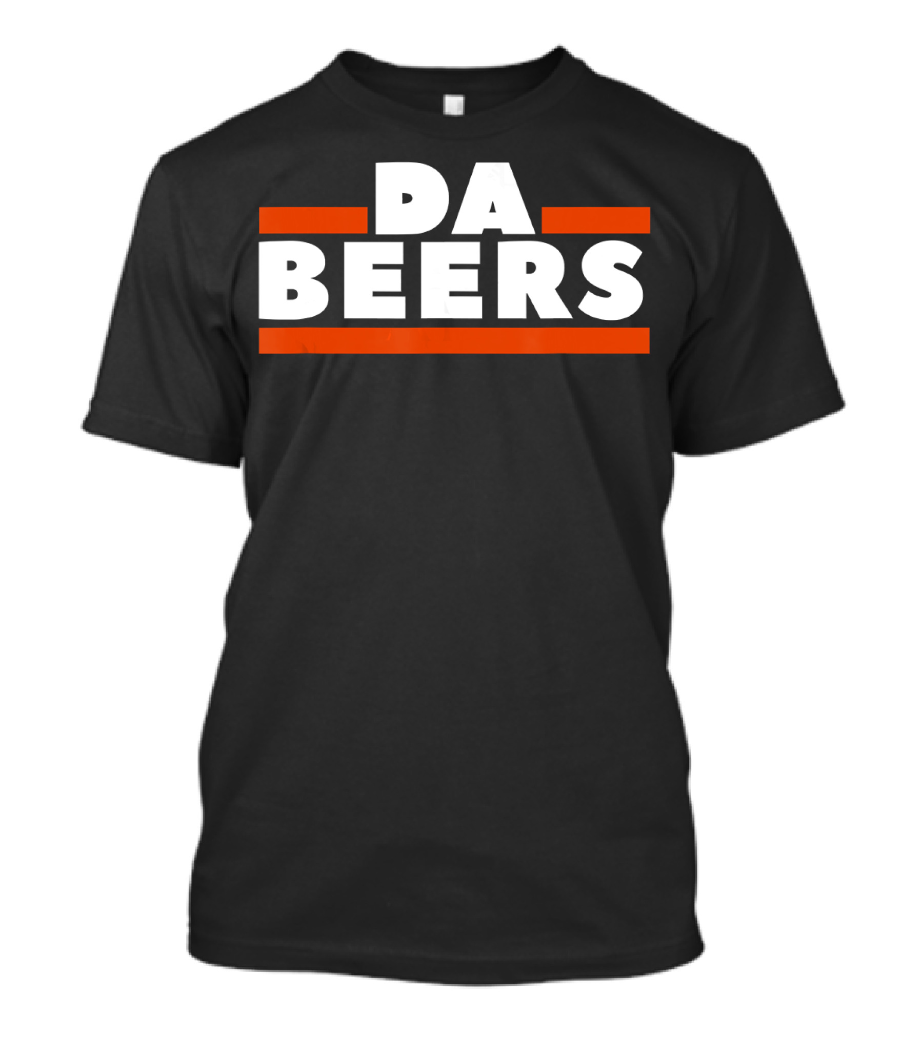 DA BEERS Chicago Bears Parody Orange And Blue Drunk Tailgate T-Shirt