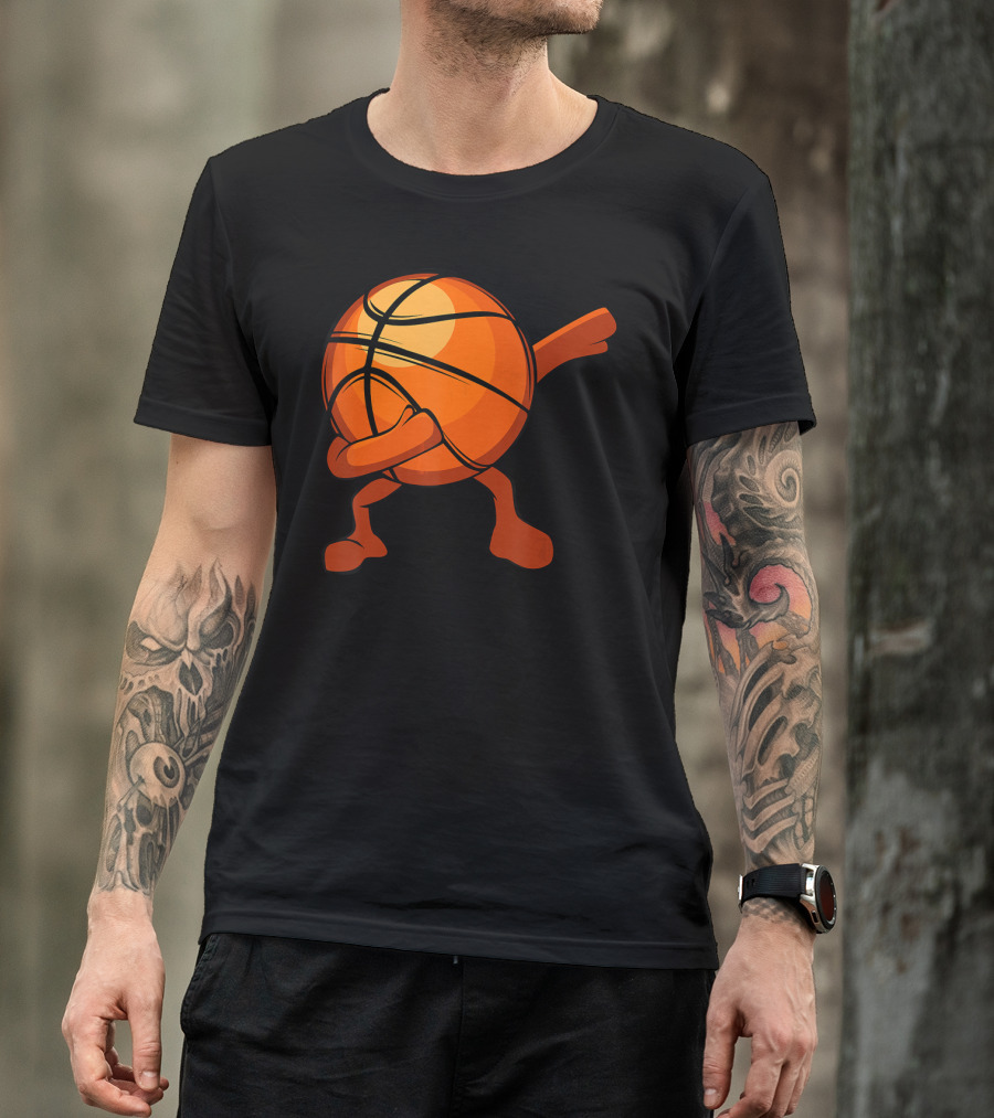 Funny Dabbing Basketball Cartoon Character Player Legend T-Shirt