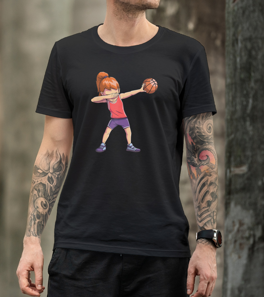 Dabbing Basketball Girl Dab Dan Sports Pose T-Shirt