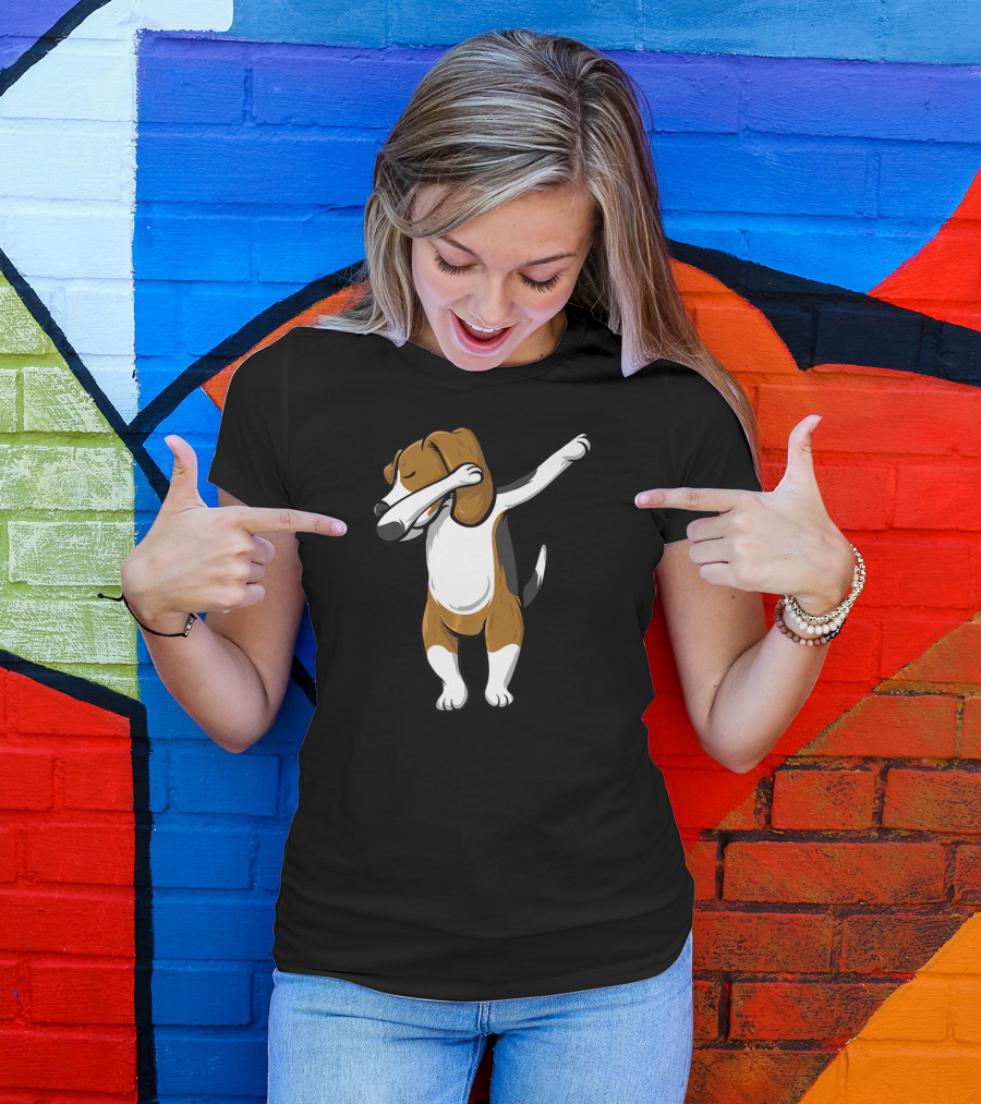 Dabbing Beagle Dog Cartoon Pose T-Shirt