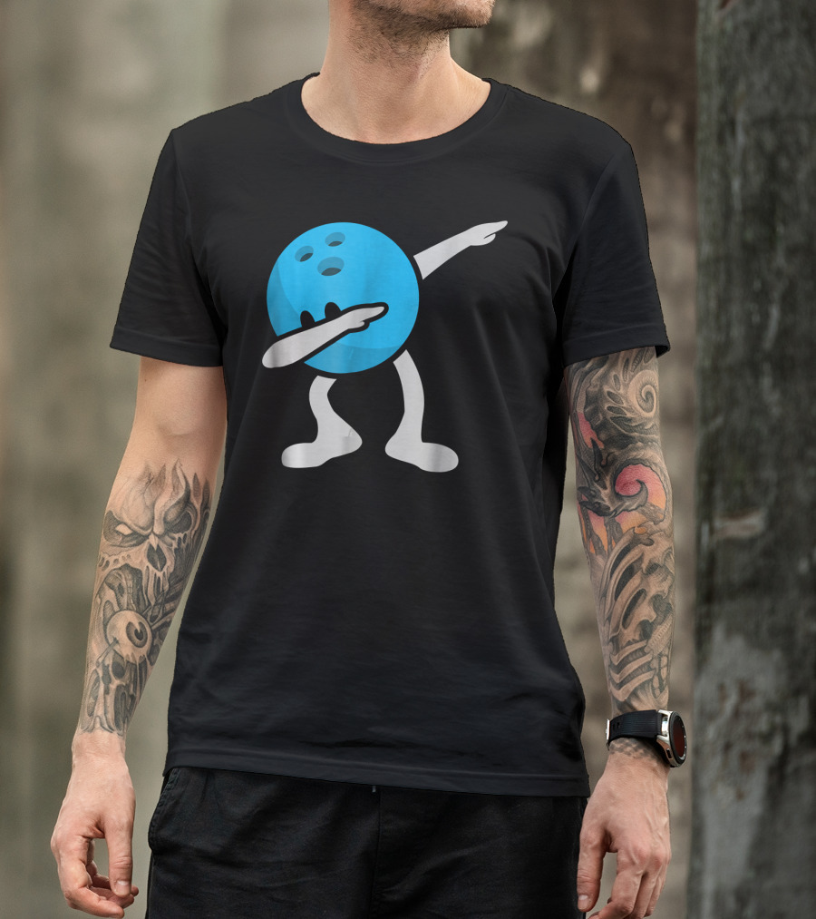 Dabbing Bowling Birthday Party Bowl Ball Dance T-Shirt