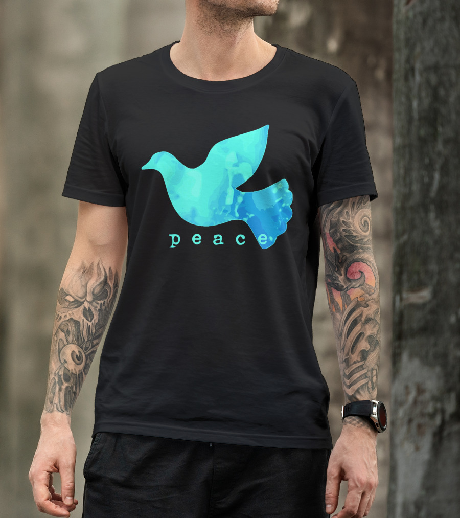 Dove Of Peace Blue Bird Affirma Peace T-Shirt