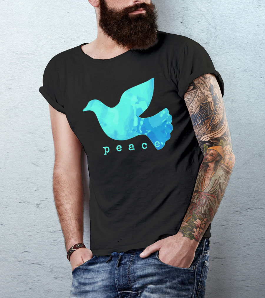 Dove Of Peace Blue Bird Affirma Peace T-Shirt