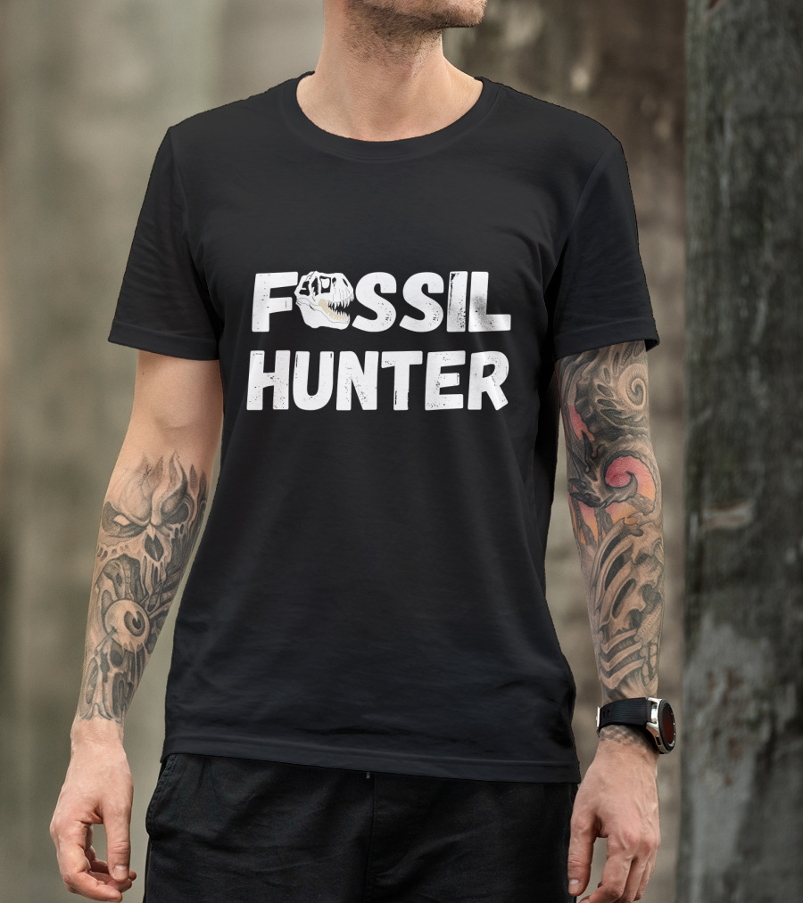 Fossil Hunter Dinosaur Archeology T-Rex Skull T-Shirt