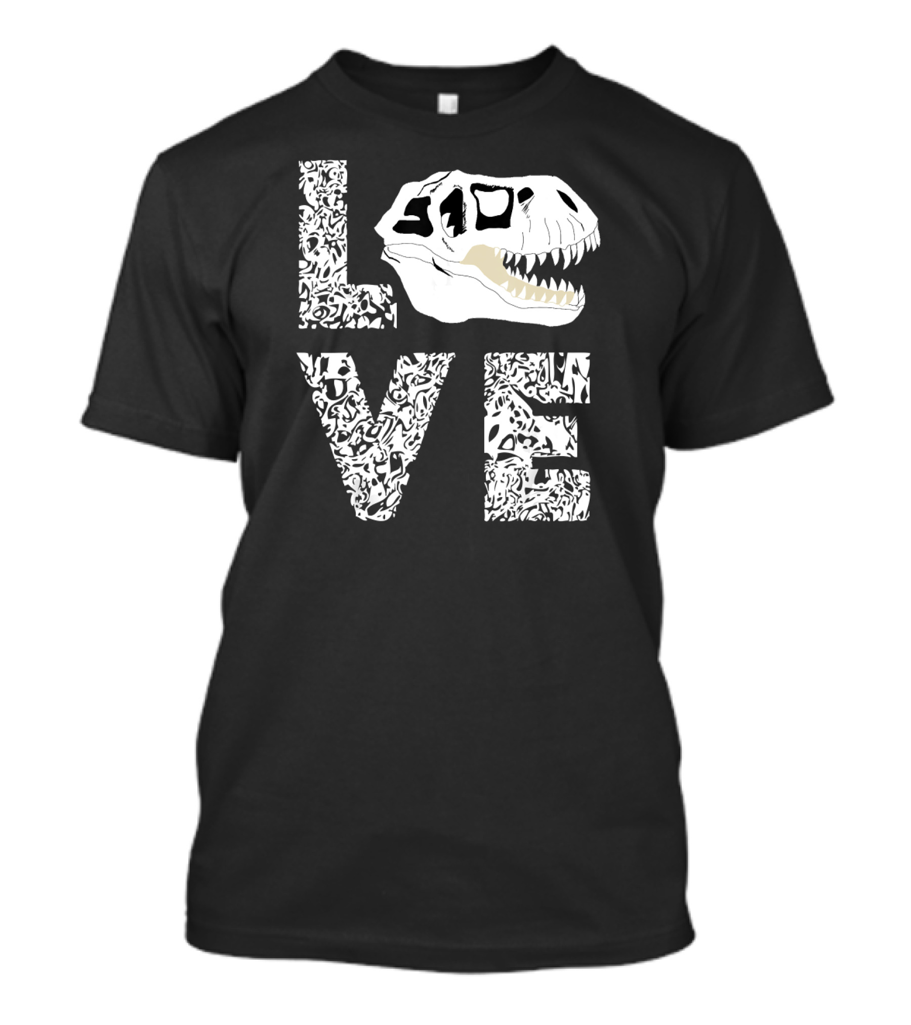 LOVE Fossil Hunting Rex Bone Hunter Dino Skull T-Shirt