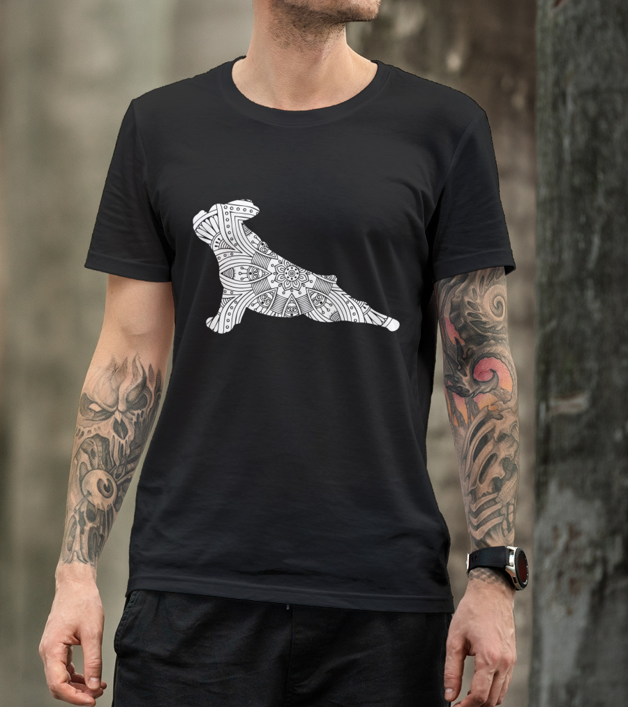 French Bulldog Yoga Mandala T-Shirt