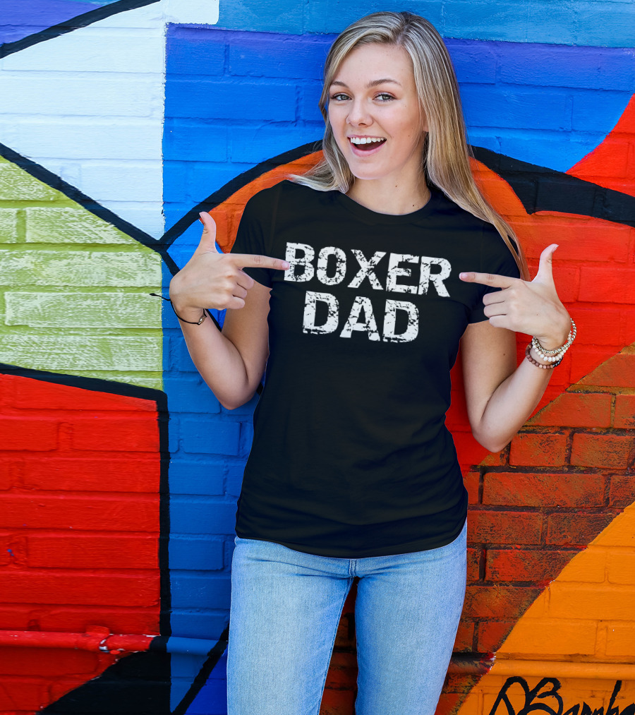 Boxer Dad Fun Father's Of Dogs Vinta T-Shirt